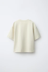 MODAL-BLEND RAISED TEXT T-SHIRT