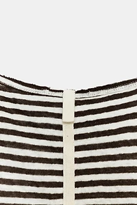 STRIPED COTTON AND LINEN TOP