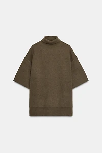 OVERSIZED WOOL SWEATER WITH HIGH NECK