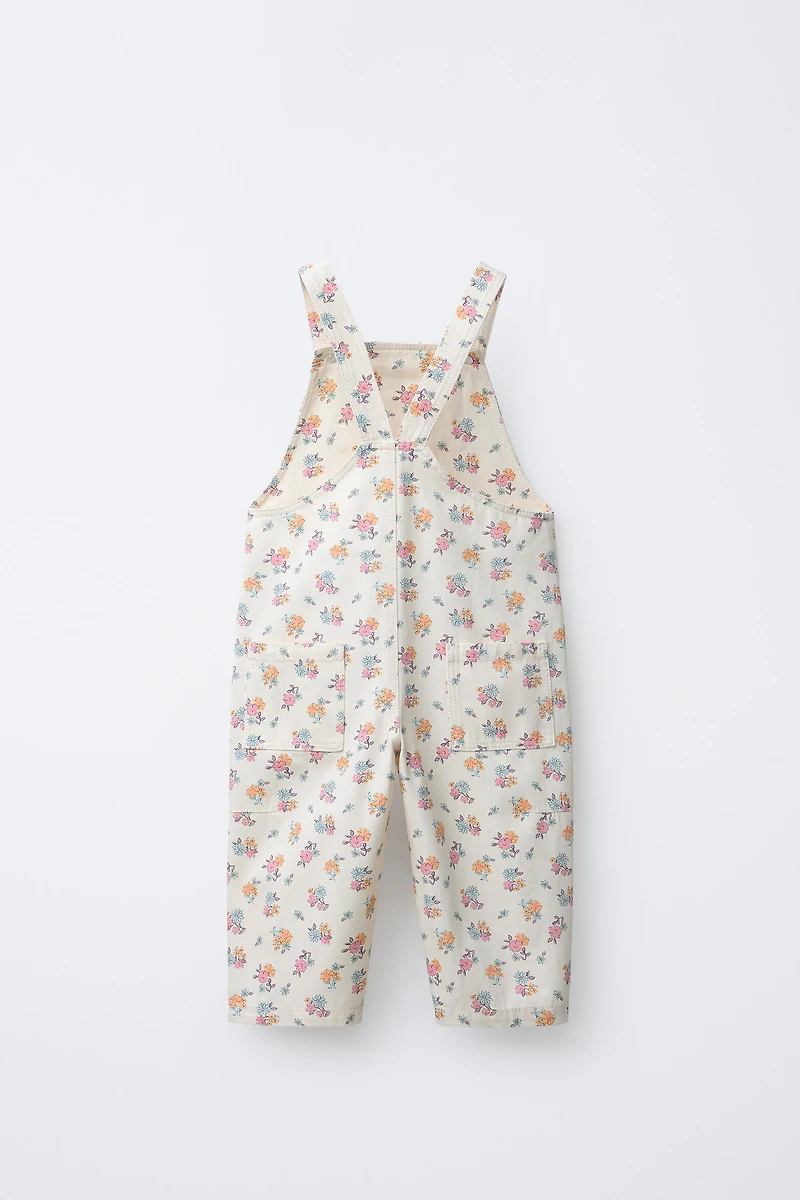 LONG FLORAL OVERALLS