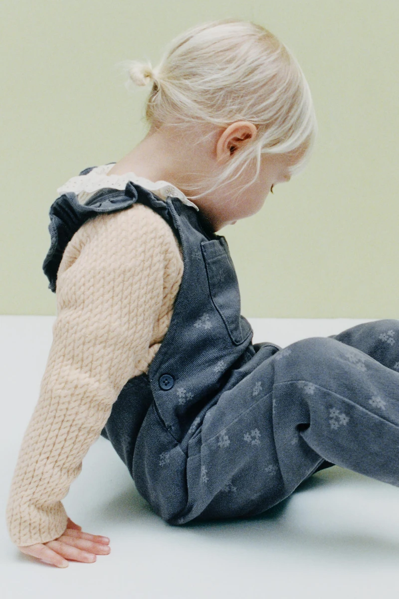 FLORAL TWILL OVERALLS