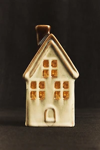 LIGHT-UP PORCELAIN HOUSE CHRISTMAS ORNAMENT