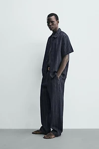 CHEMISE RELAXED FIT JACQUARD RAYURES