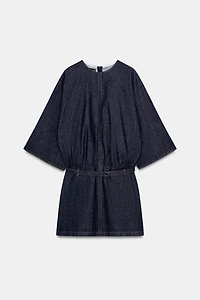 Z1975 BELTED DENIM DRESS