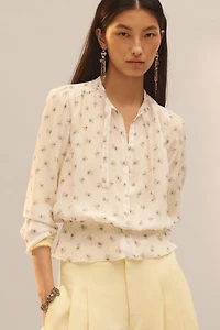 LIMITED EDITION PRINTED BLOUSE WITH TIES
