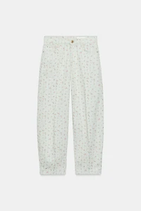 ZW COLLECTION HIGH RISE TAPERED FLORAL JEANS