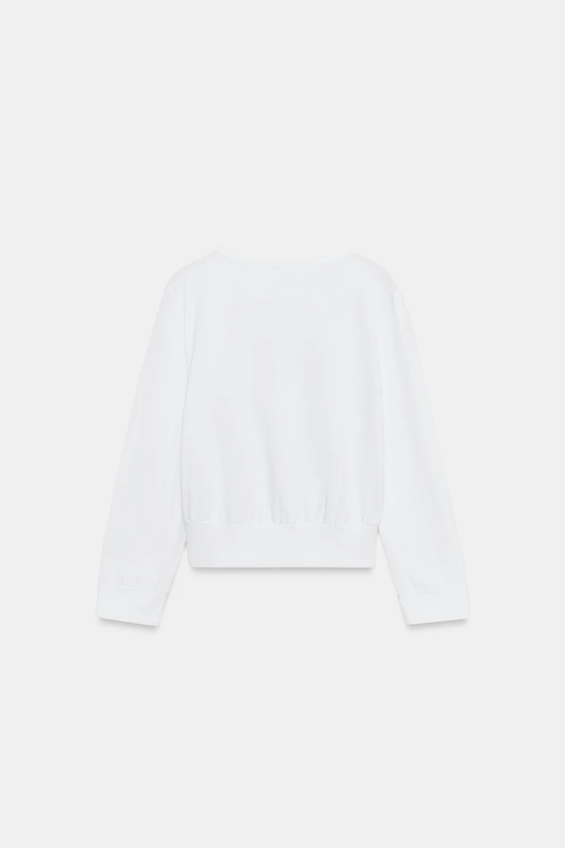 V-NECK BUTTON-UP TOP