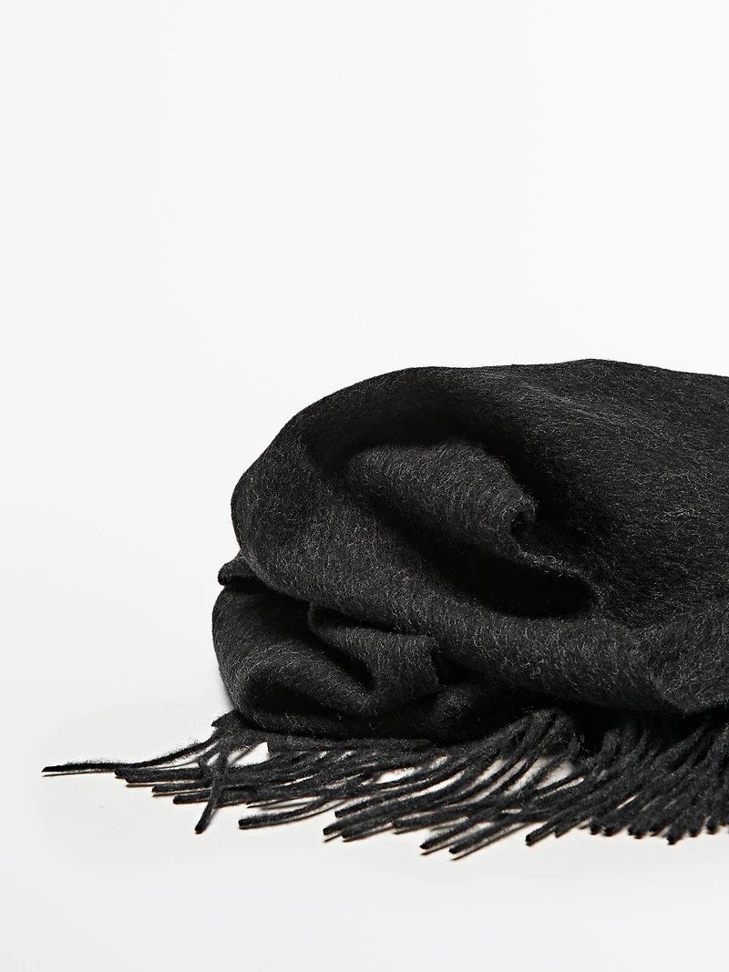 Wool blend scarf