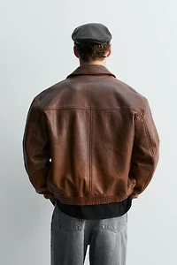 VINTAGE EFFECT LEATHER JACKET LIMITED EDITION