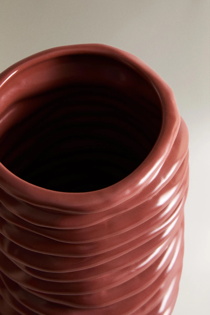 VASE CÉRAMIQUE ONDULÉ X COLLAGERIE