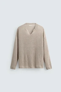 RELAXED FIT JUMPER 100% LINEN