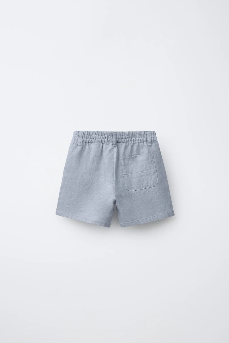 100% LINEN SHORTS