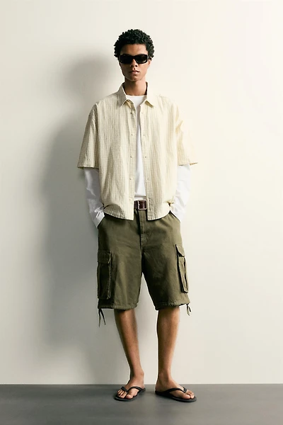 DENIM CARGO SHORTS