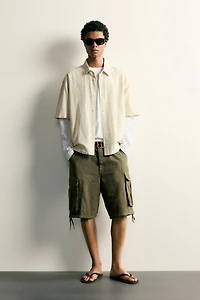 DENIM CARGO SHORTS