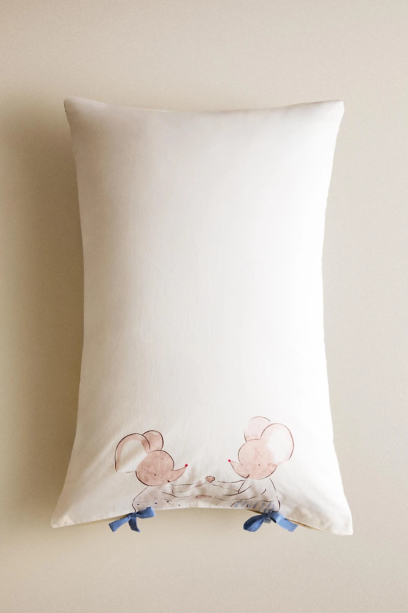 KIDS' MOUSE PILLOWCASE