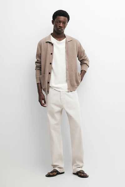 Cotton knit cardigan