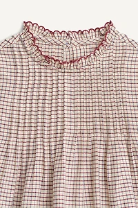 EMBROIDERED GINGHAM BLOUSE LIMITED EDITION