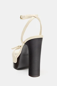 BUCKLED PLATFORM SANDALS