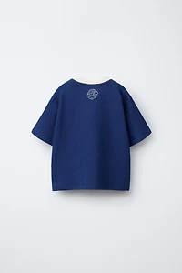 EMBROIDERED TEXT T-SHIRT