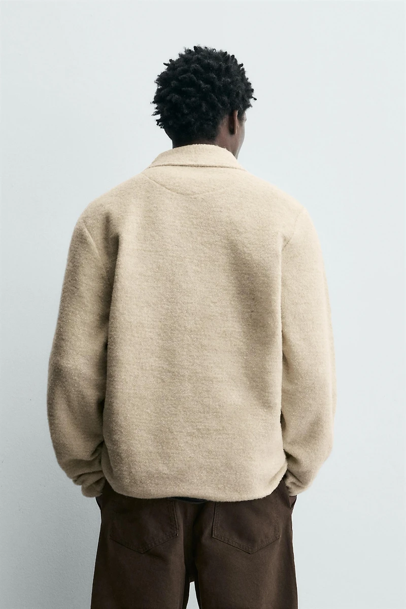 TEXTURED QUARTER-ZIP SWEATSHIRT