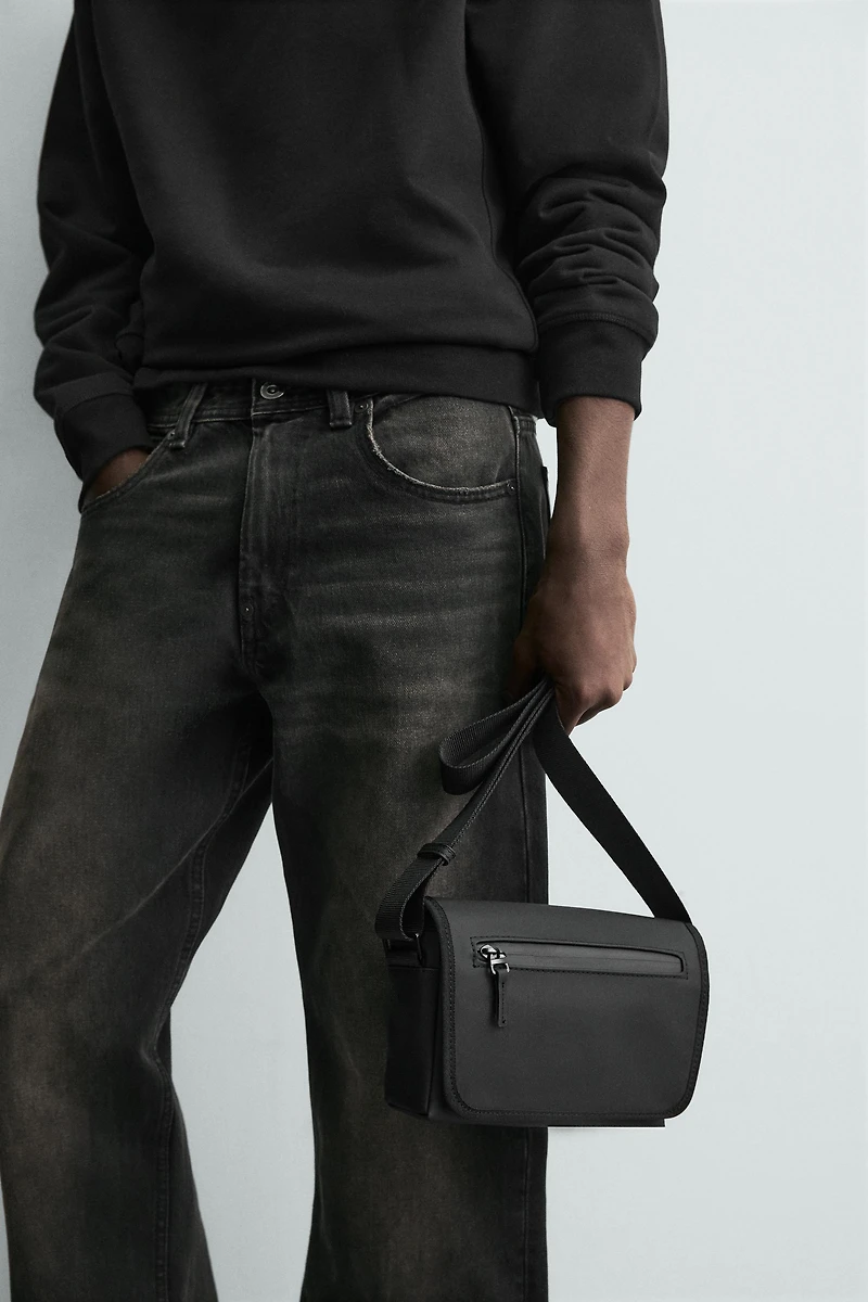 RUBBERIZED CROSSBODY BAG