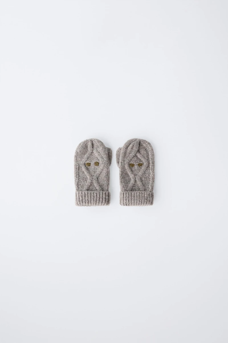 TASSEL KNIT MITTENS