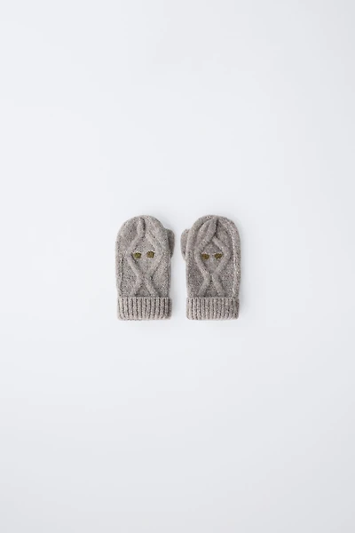 TASSEL KNIT MITTENS