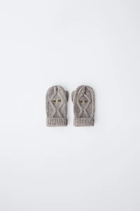 TASSEL KNIT MITTENS
