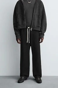 TEXTURED KNIT PANTS