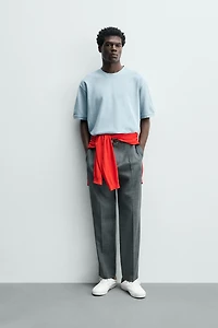 REGULAR FIT PIQUÉ TEXTURED SWEATSHIRT