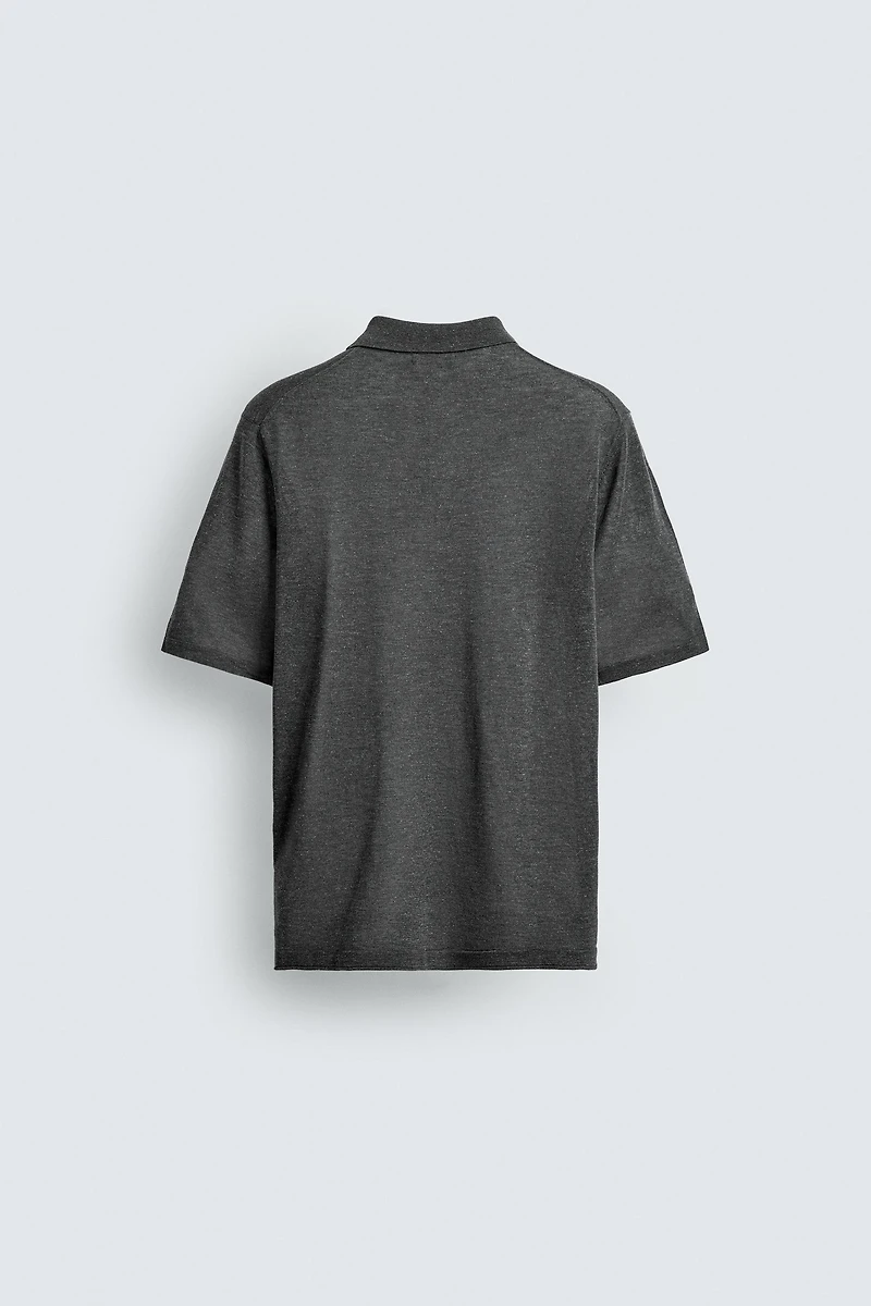 RELAXED FIT KNIT POLO SHIRT