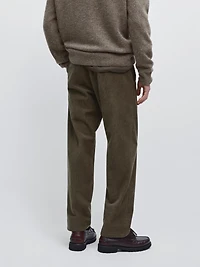 Straight-leg corduroy trousers