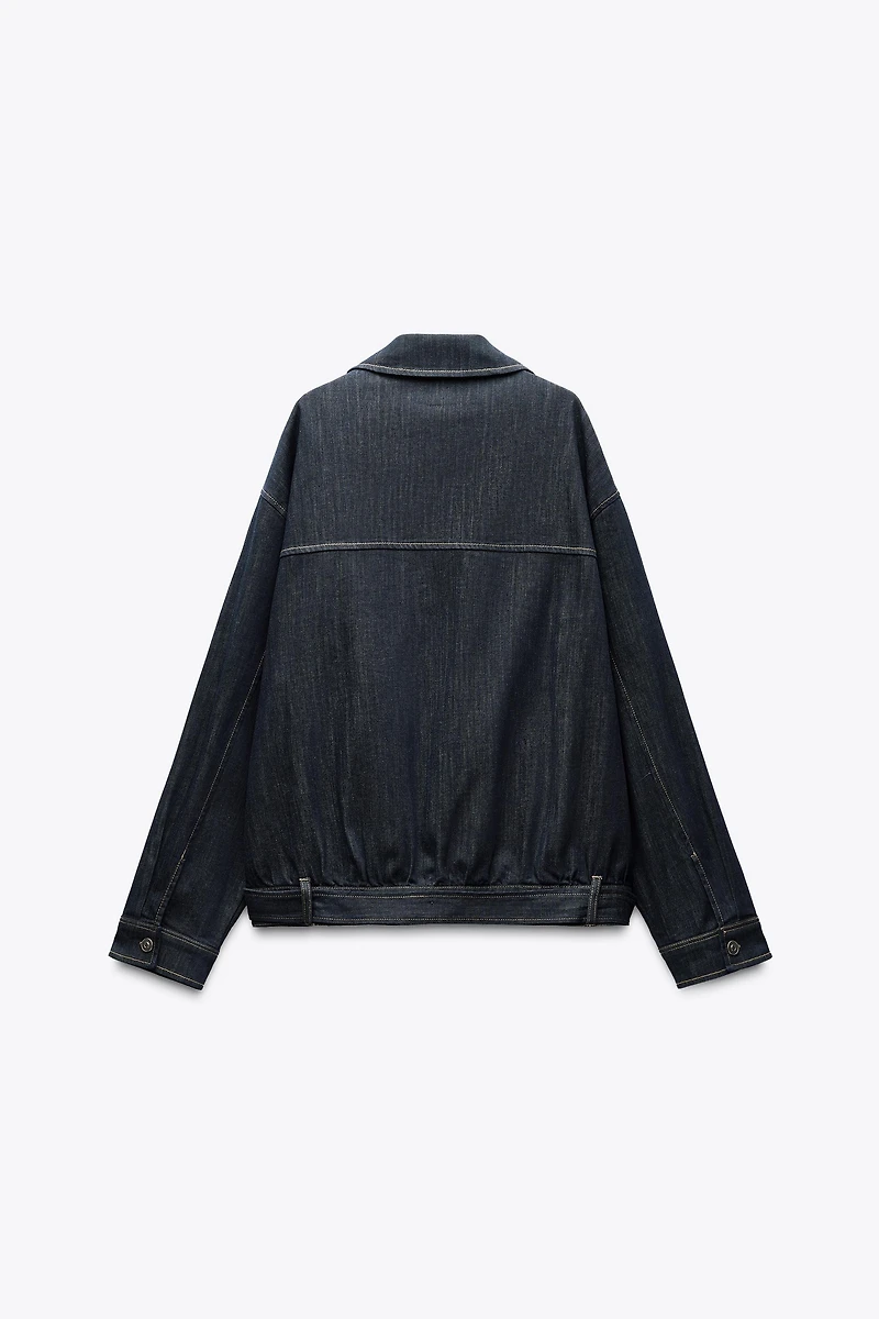 BELTED TRF DENIM JACKET
