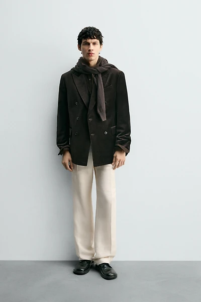 VESTE REGULAR FIT EN VELOURS