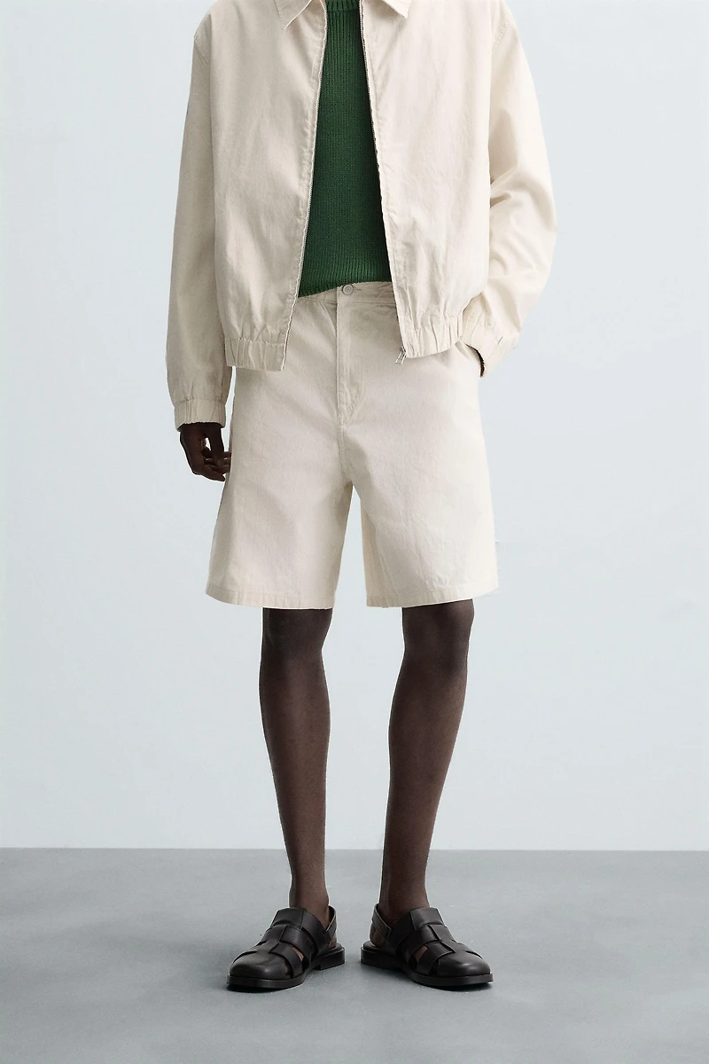 BERMUDA REGULAR FIT RAYURES
