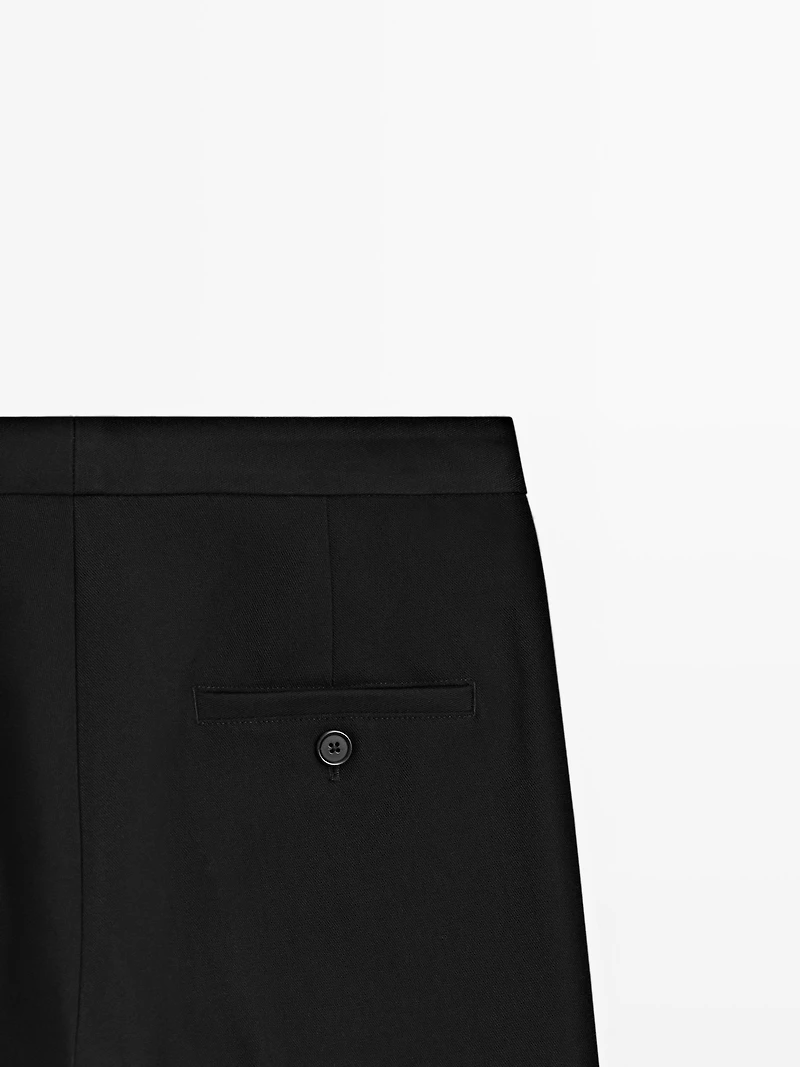 Pantalon cigarette en crêpe