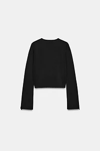ZIPPERED CARDIGAN