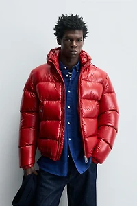 100% FEATHER WATER REPELLENT PUFFER JACKET