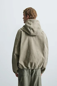 WASHED HOODED JACKET