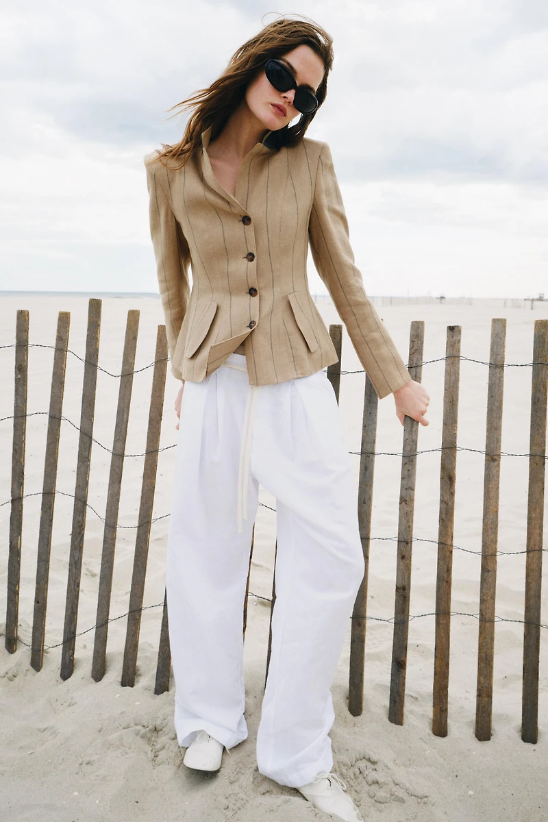 BLAZER RAYURES AVEC LIN ZW COLLECTION