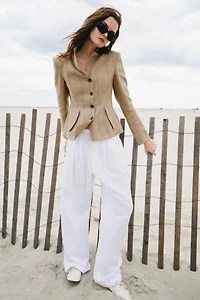BLAZER RAYURES AVEC LIN ZW COLLECTION