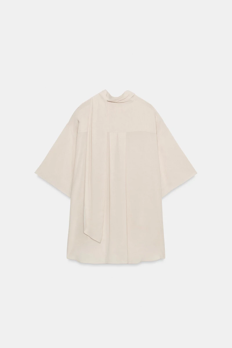 ZW COLLECTION FLOWY TIED SHIRT