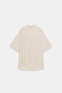 ZW COLLECTION FLOWY TIED SHIRT