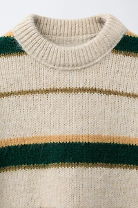 PULL EN MAILLE À RAYURES