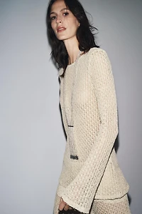 METALLIC THREAD TUNIC TOP