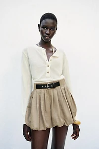 BALLOON SHORTS WITH BUCKLE
