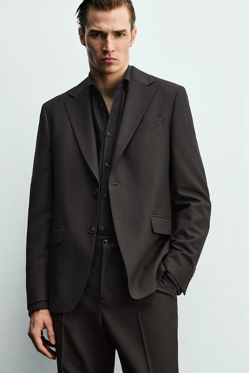 HOUNDSTOOTH SUIT JACKET