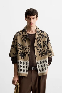 CONTRAST PRINT SHIRT
