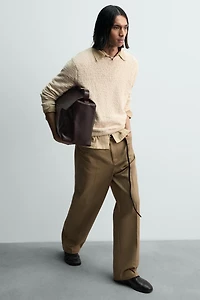STRAIGHT FIT PANTS WITH BELT LOOPS
