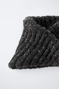 6-14 YEARS / BUTTONED KNIT COLLAR WITH WOOL